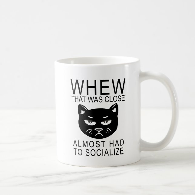 när det var nära att socialisera kaffemugg (Höger)