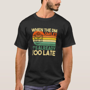 När DM Smiles Dungeons Öga Rpg drar D20 T Shirt