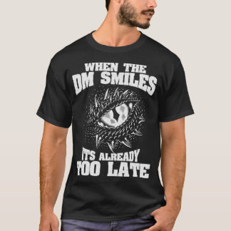 När DM Smiles funny Dungeon Öga RPG Dice drar T Shirt