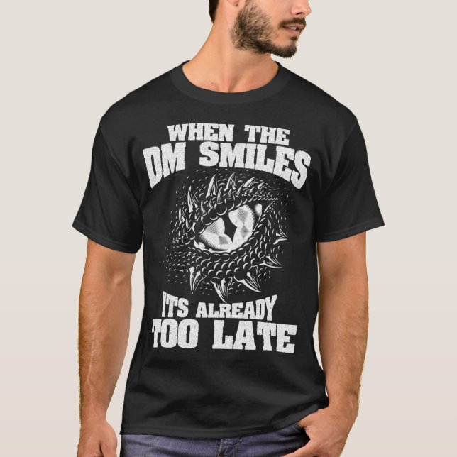 När DM Smiles funny Dungeon Öga RPG Dice drar T Shirt (Framsida)
