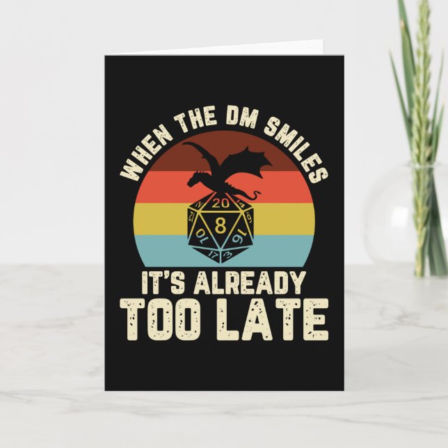 När DM Smiles RPG Nerd Retro Kort (Framsida)