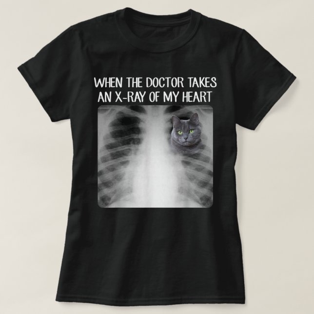 När Doktor röntgenstrålar av mitt hjärta, min ynkl T Shirt (Design framsida)