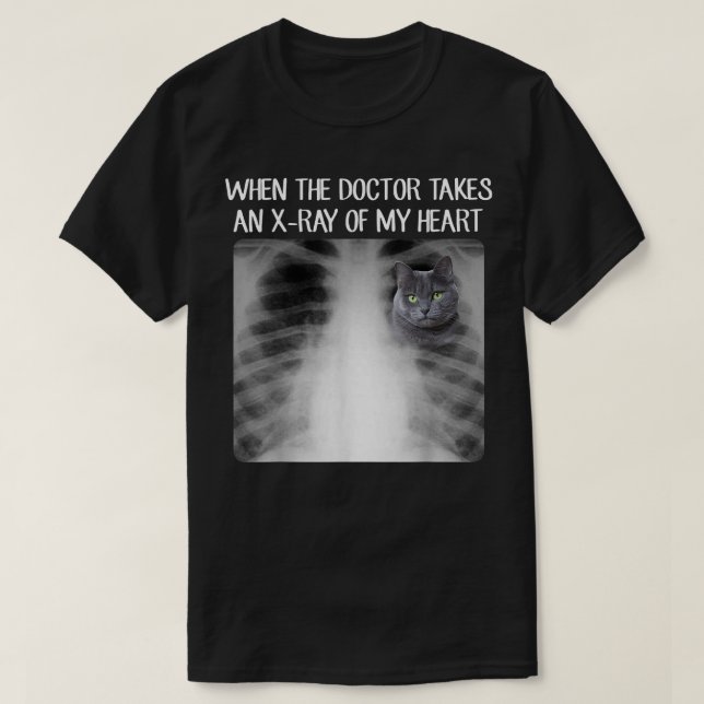 När Doktor röntgenstrålar av mitt hjärta, min ynkl T Shirt (Design framsida)