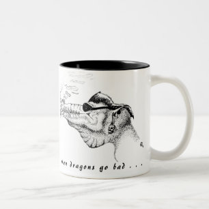 När Dragon går dåligt... Två-Tonad Mugg