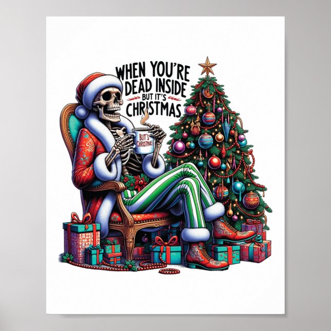 När du är död inuti men det är jul kostym poster (Framsidan)