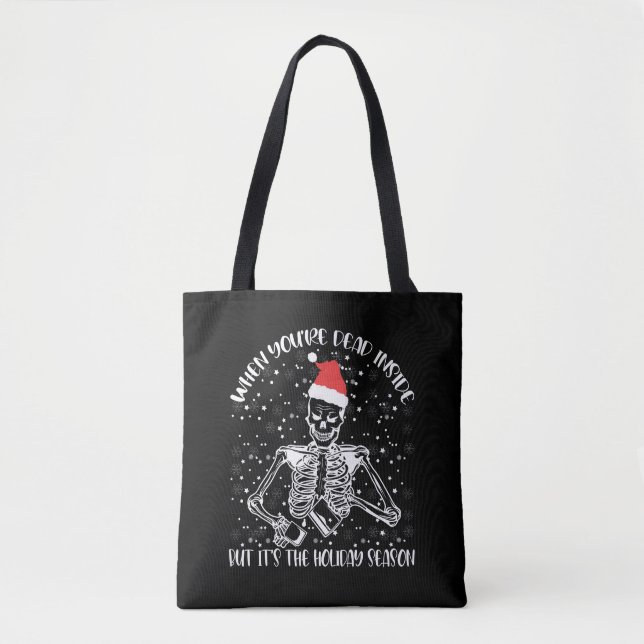 När du är död inuti men det är jul tygkasse (Framsida)