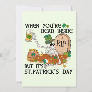 När du är död inuti men det är St. Patrick's Day Julkort