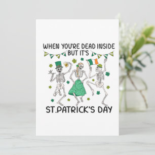 När du är död inuti men det är St. Patrick's Day Julkort
