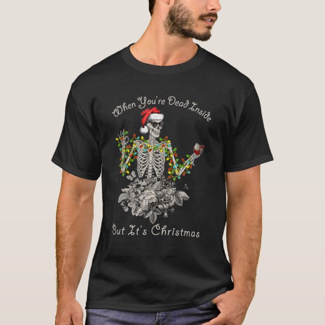 När du är död, men det är jul - roligt t shirt (Framsida)