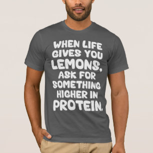När du är hemma i Ge får du mer protein Tee