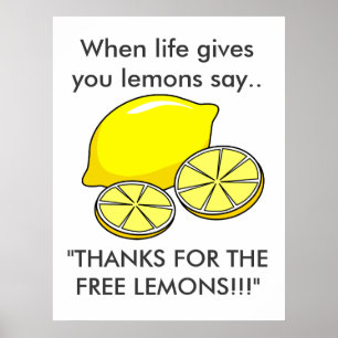 När du är i Ge blir du lemons Funny Slogan Poster