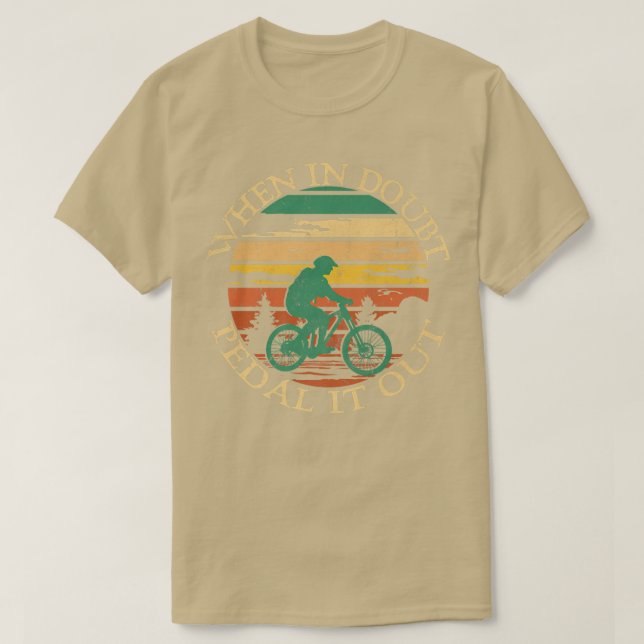 När du är i tveksam riktning, dra ut Bikernas Vint T Shirt (Design framsida)
