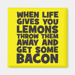 När du är med i Ge får du lite bacon Magnet