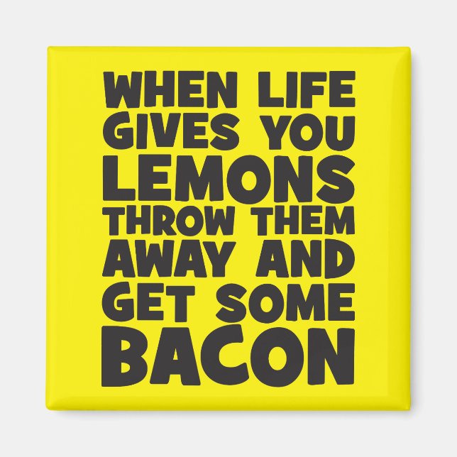 När du är med i Ge får du lite bacon Magnet (Framsidan)