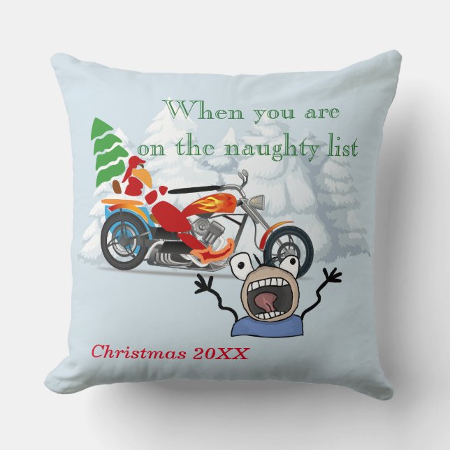 När du är på Santa's Naughty List Kudde (Framsida)