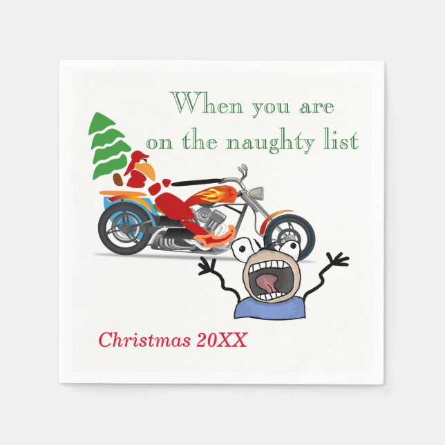 När du är på Santa's Naughty List Pappersservett (Framsidan)