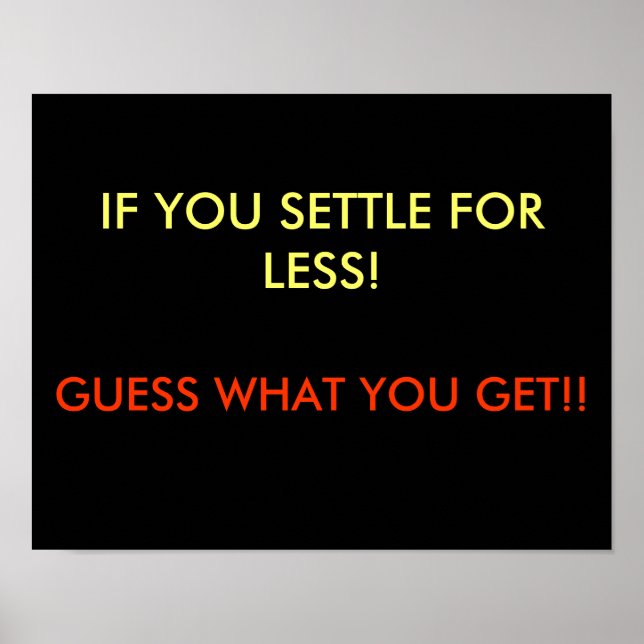 När du bestämmer dig för mindre Poster (Framsidan)