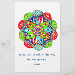 När du börjar gå på vägen visas vägen. flygblad