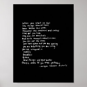 när du börjar känna att sak ska vara poster