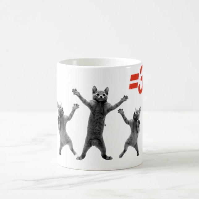 när du dansar katter likställer tre nc kaffemugg (Center)