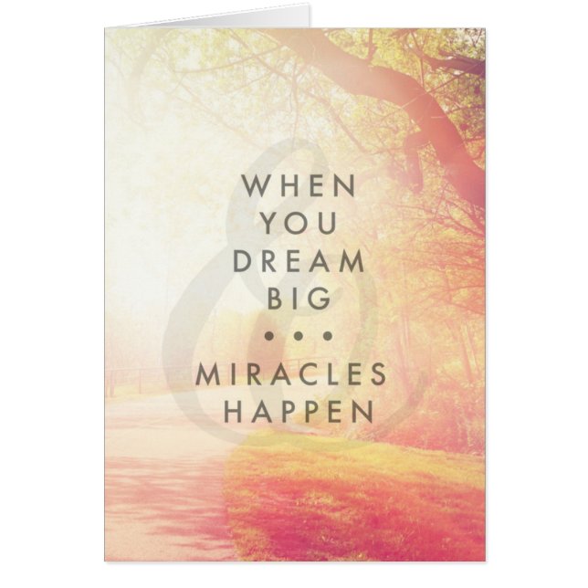 När du drömm hälsningskort (Framsidan)