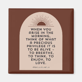 När du dyker upp på morgonen. Stoic Quote Magnet