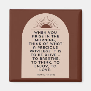 När du dyker upp på morgonen. Stoic Quote Magnet