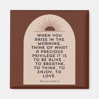 När du dyker upp på morgonen. Stoic Quote Magnet