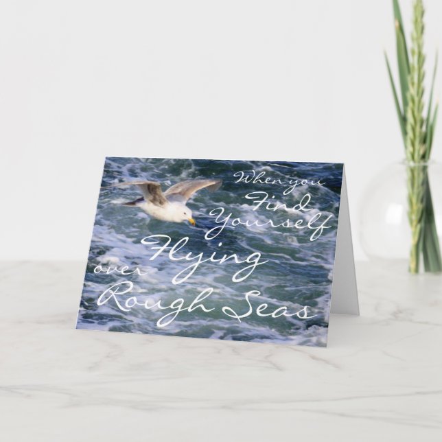 När du finner sig som flyger över grova hav kort (Framsida)