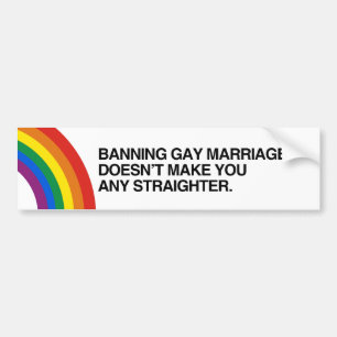 När DU FÖRBJUDER HOMOÄKTENSKAP GÖR INTE DIG Bildekal