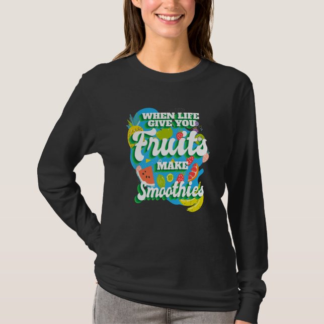 När du fruktar i Ge röker jag Smoothies Smoothie F T Shirt (Framsida)