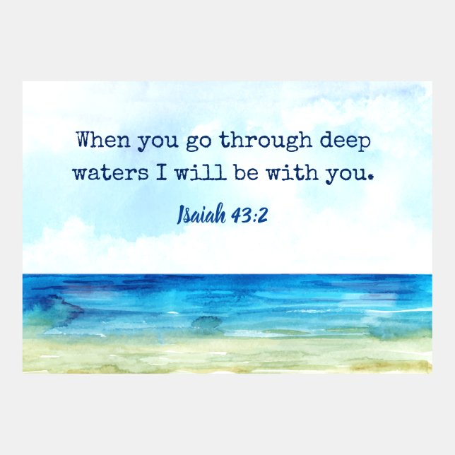 När du går igenom vatten kommer jag att vara med d (Framsida)