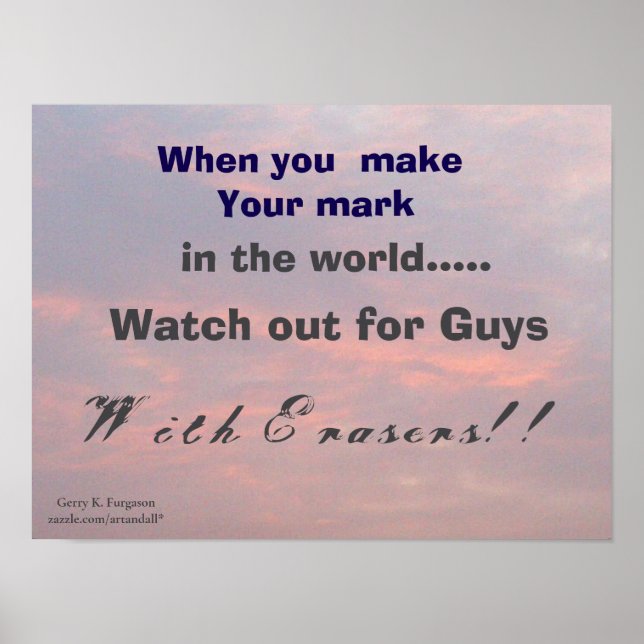 NÄR DU GÖR DIN MARK POSTER (Framsidan)