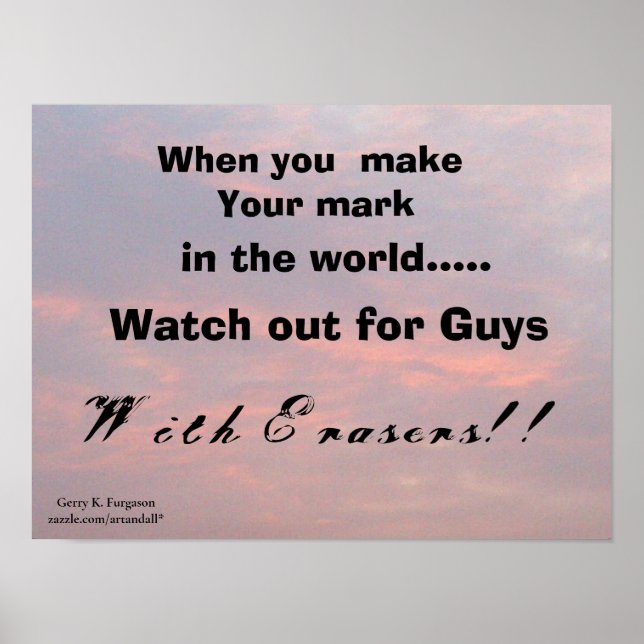 NÄR DU GÖR DIN MARK POSTER (Framsidan)