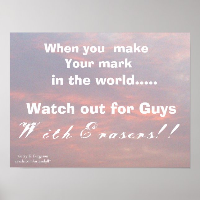 NÄR DU GÖR DIN MARK POSTER (Framsidan)