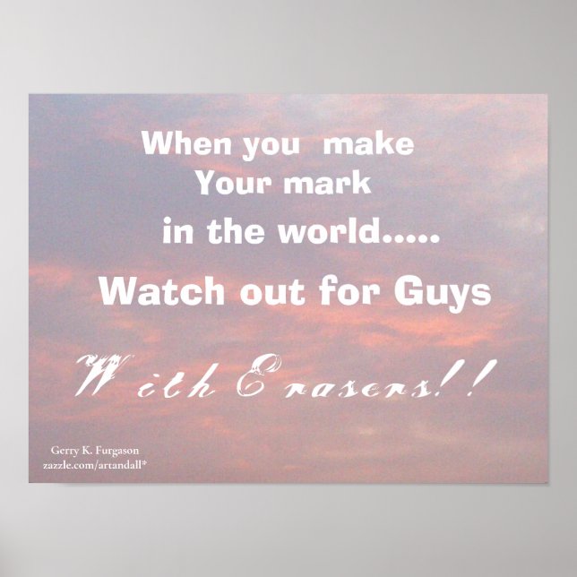 NÄR DU GÖR DIN MÄRKNING POSTER (Framsidan)