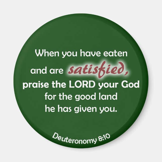 När du har ätit (mörkens bakgrund) magnet (Framsidan)