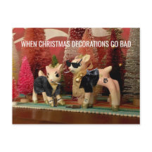 När du Juldekorationer Gå till felaktigt vykort