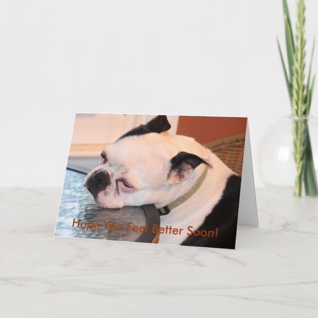 När du känner dig nere Boston Terrier Kort (Framsida)