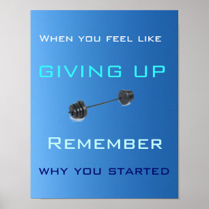 När du känner dig som Ge upp - Poster