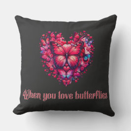 När du kärlek fjärilar kudde