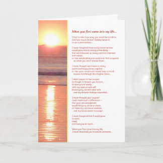 När du kom in i mitt liv.. Romantik Kort