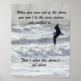 När du Kom ut ur stormen, inspiration Poster