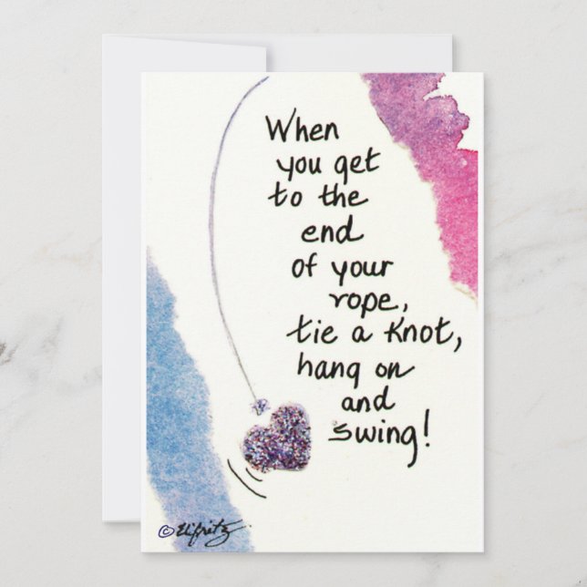 När du kommer till slutet..och säger blå målarante anteckningskort (Framsida)