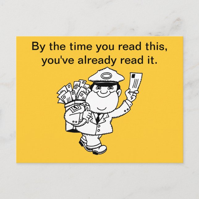 När du läser detta läser du Humor.. Vykort (Framsida)