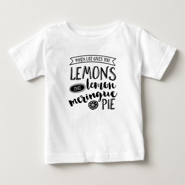 När du lever ge, citroner, typografibarn T-shirt (Framsida)