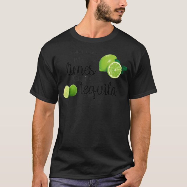 När du lever Ge får du klippa tequila Party D T Shirt (Framsida)