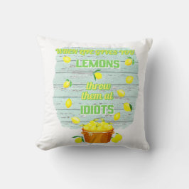 När du lever i ge citroner, Throw Cushion Kudde