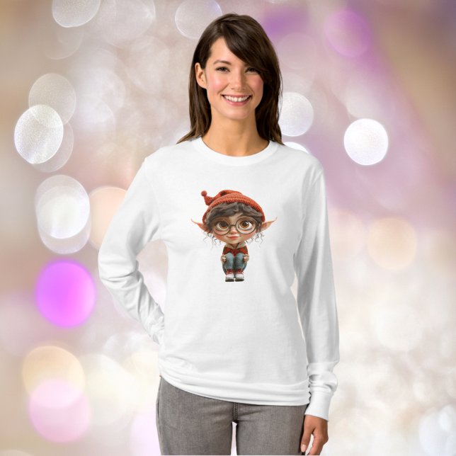 När du lyssnar på Flickjul Elf Women's Tee (Skapare uppladdad)