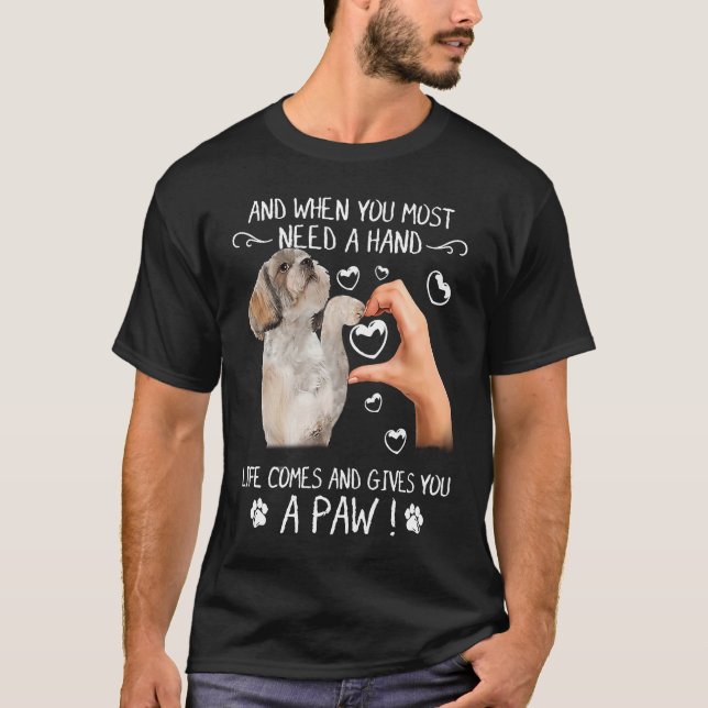 När du mest behöver ett handlivs-TV för Hund T Shirt (Framsida)
